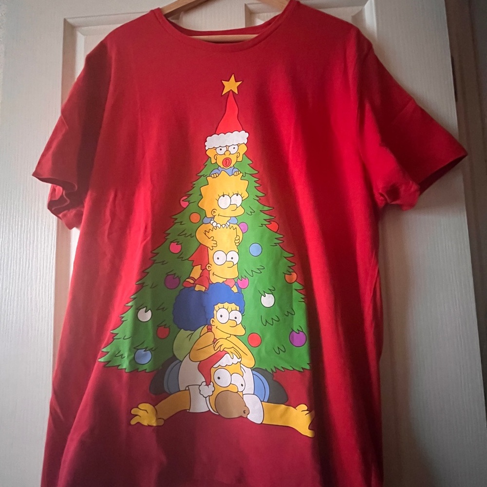 The Simpsons bundles Christmas Tee + 2 Piece Yellow /Black Sleepwear